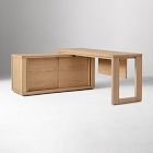 Cutler Oak L-Shaped Storage Desk (68")