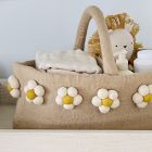 Handcrafted Felt Daisy Diaper Caddy