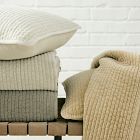 Washed Cotton Velvet Coverlet &amp; Shams