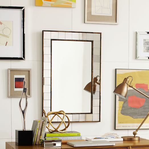 Antique Tiled Wall Mirror | Modern Lighting | West Elm