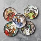 Dapper Animal Halloween Salad Plates