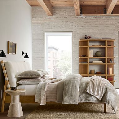 European Flax Linen Cotton Pick Stitch Quilt & Shams