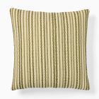 Embroidered Stripe Pillow Cover
