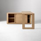 Cutler Oak L-Shaped Storage Desk (68")