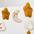 Felt Stars &amp; Moon Mobile