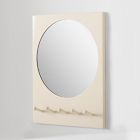 Modern Dorm Mirror with Hooks