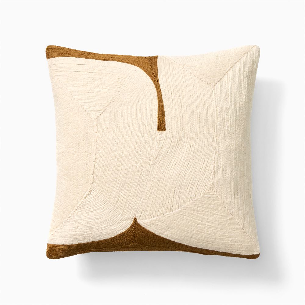 Modern Shape Pillow Cover - Golden Oak + Down Alt. Pillow Insert