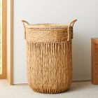 Open Box: Vertical Lines Baskets, Large Hamper, Natural