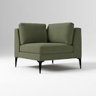 Open Box: Andes Petite Corner - Deluxe Velvet Green Spruce, Dark Pewter