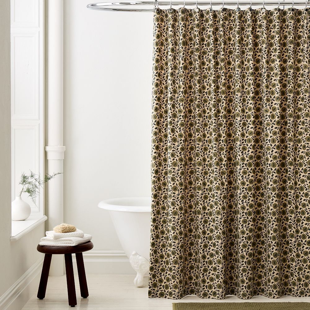 Laney Floral Shower Curtain - 72" x 74", Elm