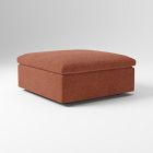 Open Box: Harmony Petite Modular Ottoman (40") - Performance Distressed Velvet Burnt Umber