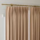 Open Box: Pleated European Flax Linen Blackout Curtain (48"W x 96"L) - Sandalwood