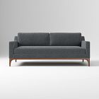 Open Box: Parker Sofa (77"), Bench Cushion - Performance+ Yarn Dyed Linen Weave Pewter, Cool Walnut