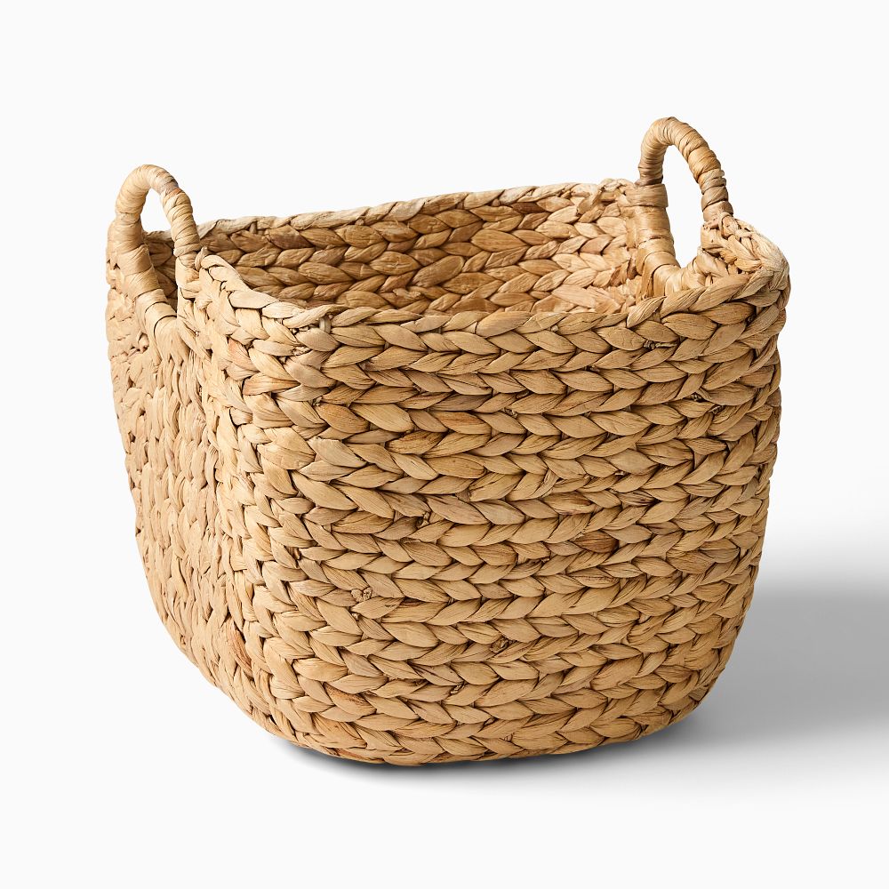 Curved Seagrass Baskets - Natural, 12X11