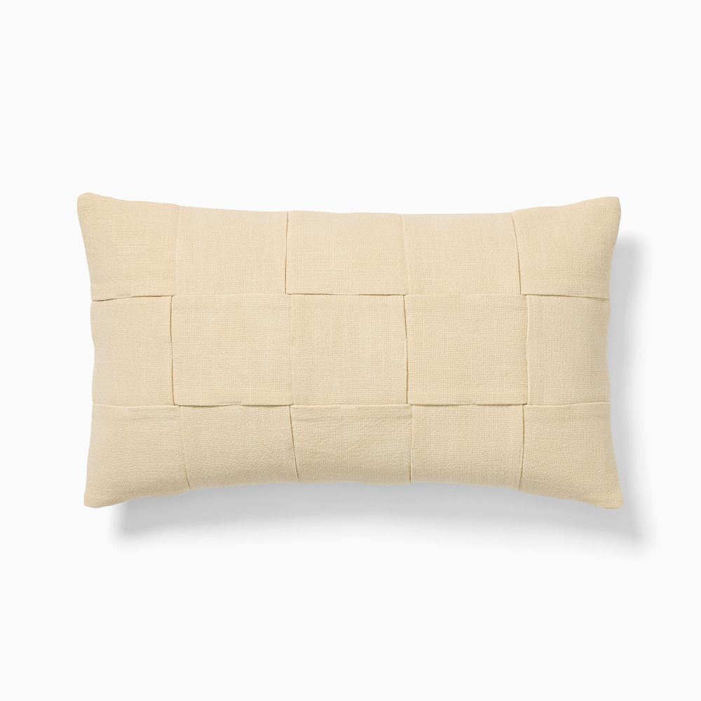 Washed Basketweave Pillow Cover - 12x21, Sand