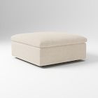Open Box: Harmony Modular Ottoman, 40"W - Performance Distressed Velvet Sand