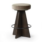 Open Box: Eguzki Swivel Counter Stool, Sapphire Khaki