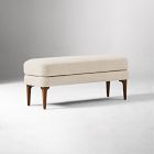 Open Box: Auburn Bench, 42", Performance Basket Slub, Sand, Cool Walnut