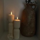 Aaram Lux Striped Column Candle