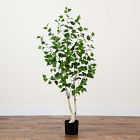 Faux Potted Birch Tree