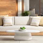 Kathleen Oval Outdoor Concrete Coffee Table (55")