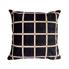 Leah Singh Reversible Grid Pillow Cover