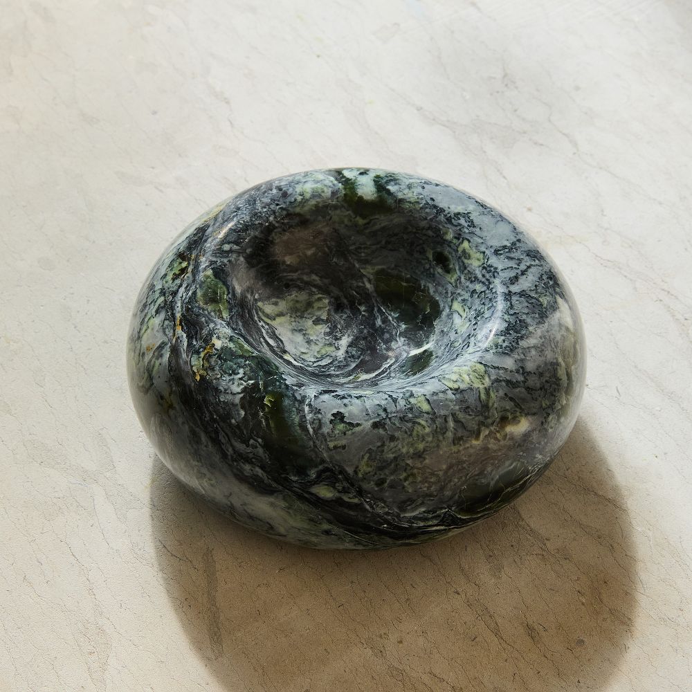 Marble Donut Trinket Tray - Donut Tray, Green, 5.5 inch diamter