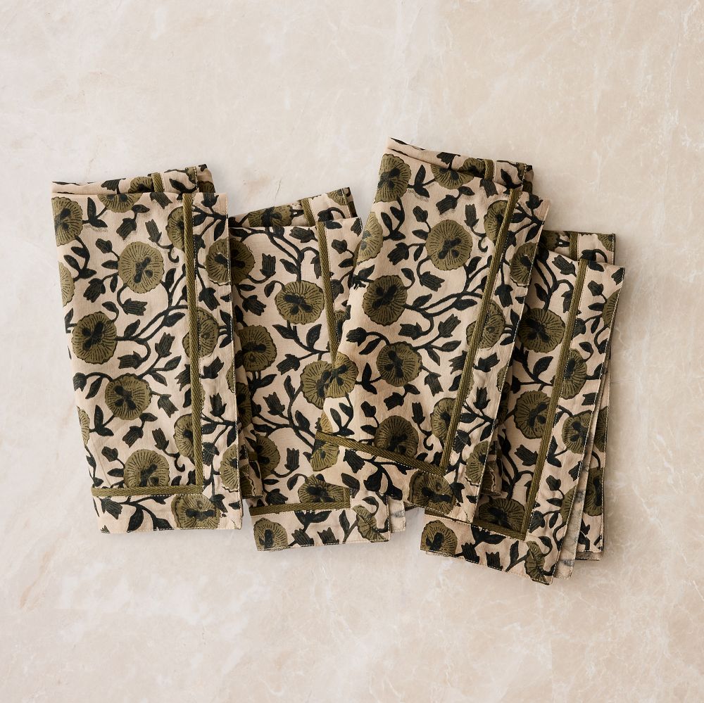 Laney Floral Napkin Sets - Elm, Set of 4