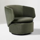 Open Box: Crescent Swivel Chair - Deluxe Velvet Green Spruce