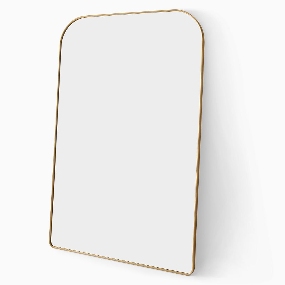 Streamline Oversized Wide Arch Metal Floor Mirror - Antique Brass, 48x72