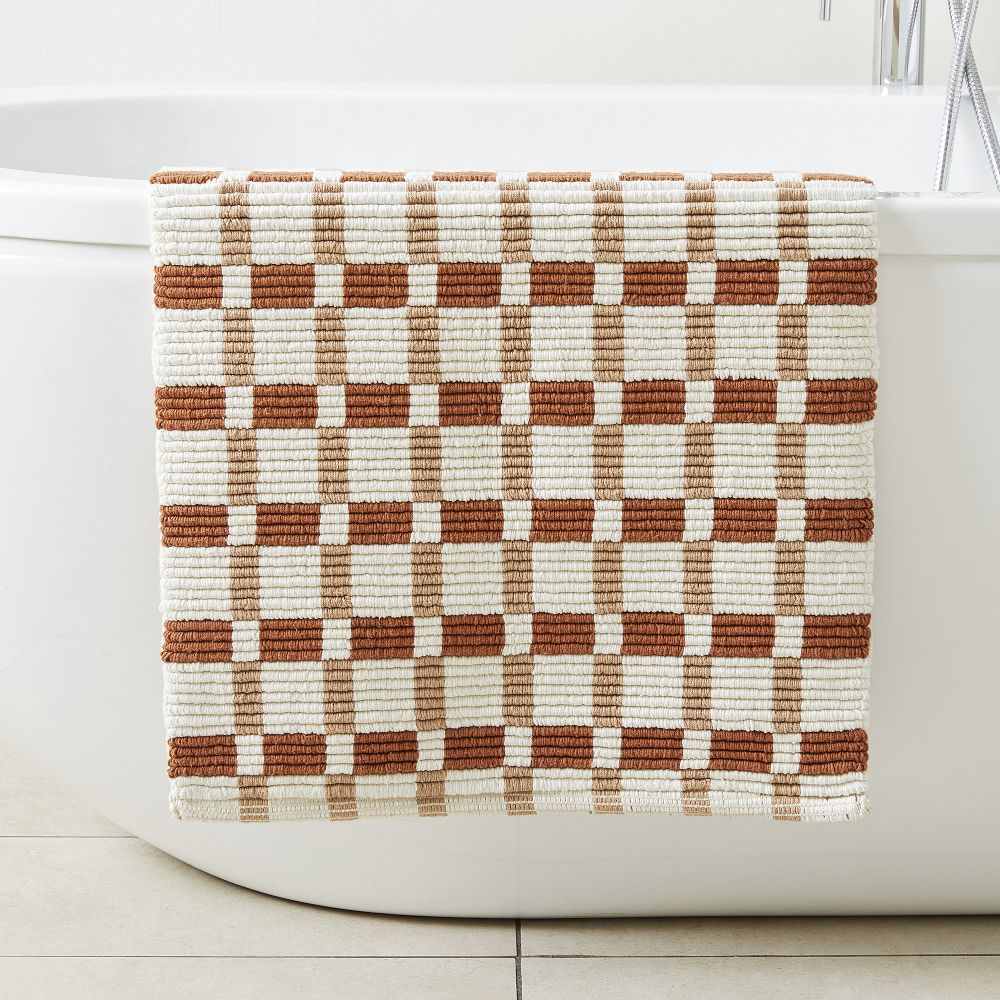 Square Ribbed Bath Mat - 20x34, Copper