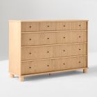 Open Box: Kids Elora Grand 10-Drawer Dresser (64") - Blonde, Matte Black