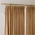 Open Box: Pleated European Flax Linen Light Filtering Curtain (48"W x 108"L) - Camel