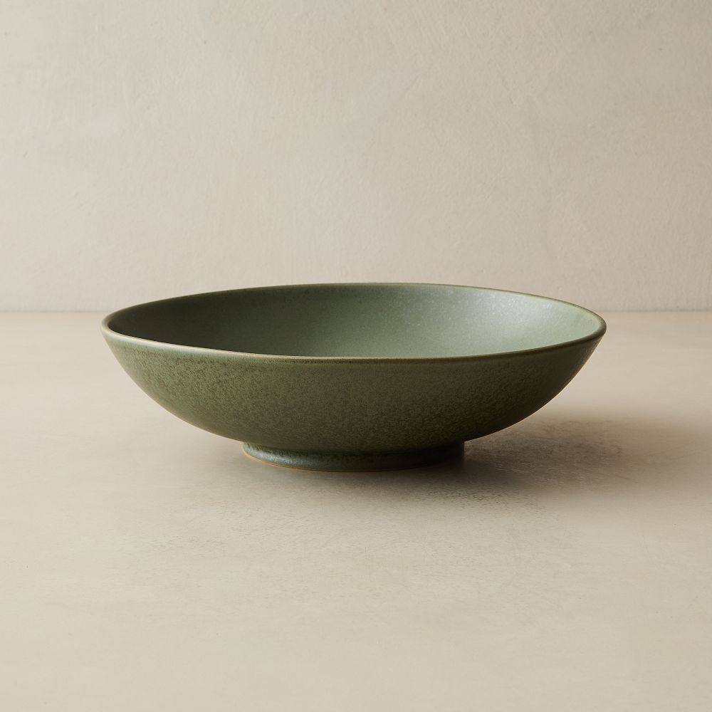 Kanto Stoneware Serving Bowls (Low Bowl in Green)