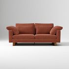 Open Box: Harmony Sofa (76"), Multi Seat - Performance Distressed Velvet Burnt Umber, Dark Walnut
