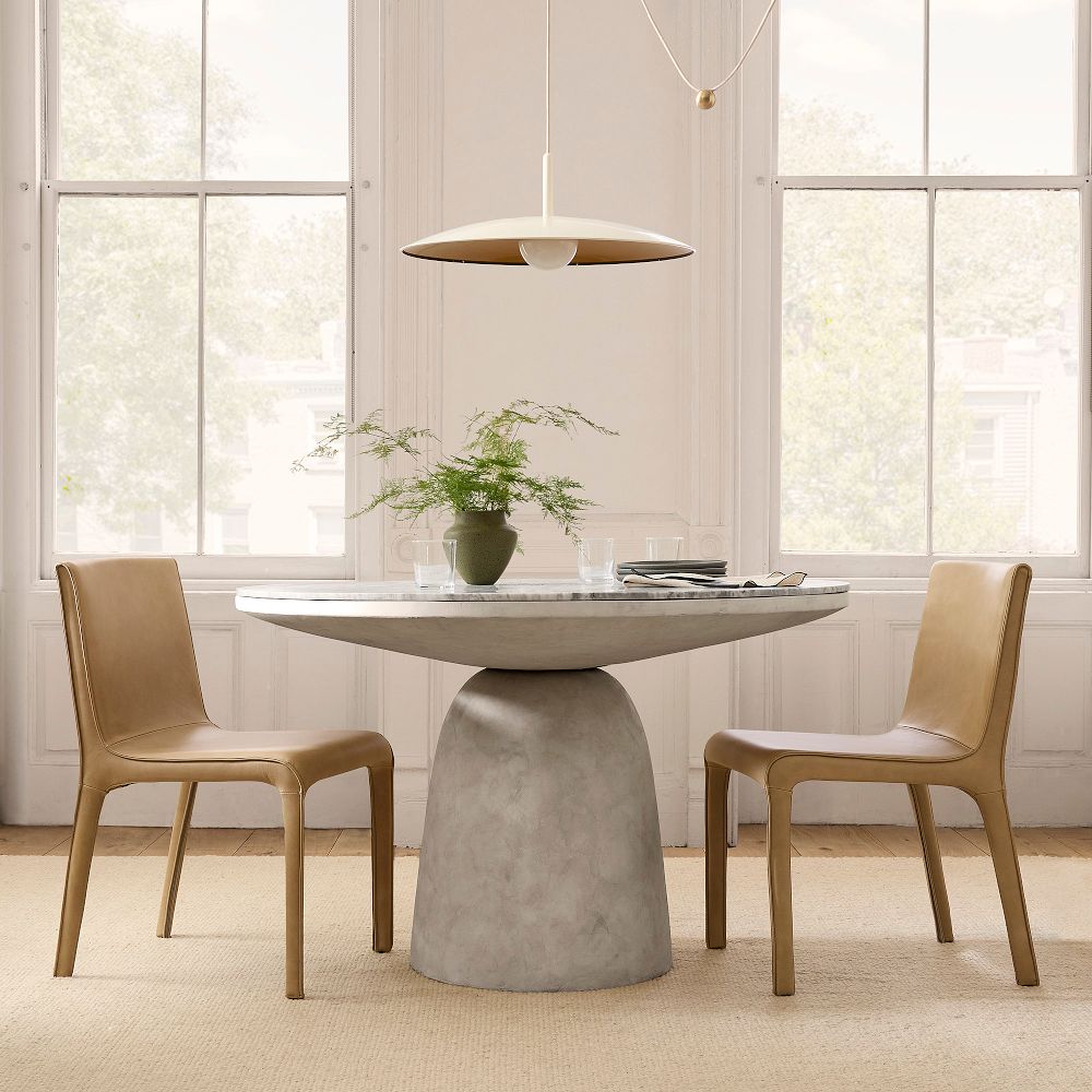 Leona Marble Round Dining Table (48")
