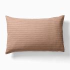 Open Box: European Flax Linen Pillowcase Set, Standard - Rosewood Multistripe