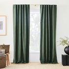 Open Box: MTO European Linen Curtain w/ Blackout, Olive Melange, 36 wide x 86 long