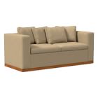Open Box: Newport Modular 92" Toss-Back Cushion Sofa, Performance Chenille Tweed, Camel, Pecan