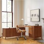 Hughes L-Shaped Desk with File &amp; Storage Cabinets (68")