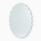 Rough Cut Edge Oval Wall Mirror