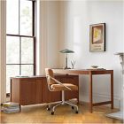 Hughes L-Shaped Desk with Storage Cabinet (56")