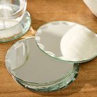 Scalloped Mirror Coaster Sets