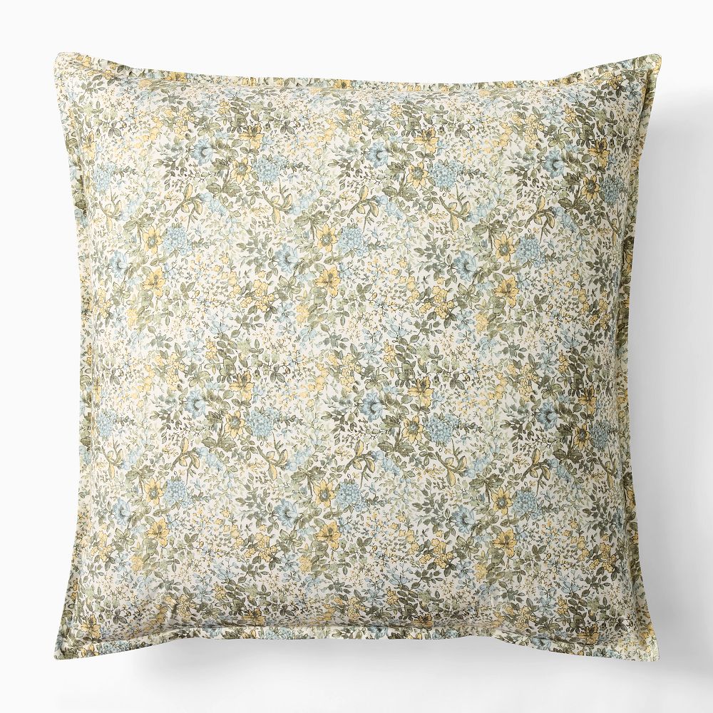 Frankie Floral Reversible Euro Shams - Green Multi