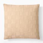 Warm Modern Plaid Basketweave Pillow Cover &amp; Throw Set