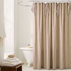 Pierce &amp; Ward Cotton Linen Stripe Shower Curtain