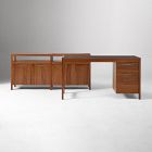 Hughes Desk with File Cabinet (56") &amp; Open/Closed Storage Cabinet (66") Set