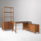 Hughes Desk with Storage Cabinet (56") &amp; Tall Bookcase (34") Set