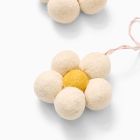 Pom-Pom &amp; Daisy Felt Ornaments (Set of 3)