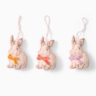 Pink Chicken Bunnies Ornaments (Set of 3)